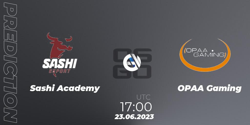 Sashi Academy contre OPAA Gaming : prédiction de match. 23.06.2023 at 17:00. Counter-Strike (CS2), Preasy Summer Cup 2023