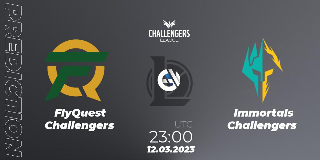 FlyQuest Challengers contre Immortals Challengers : prédiction de match. 12.03.23. LoL, NACL 2023 Spring - Playoffs