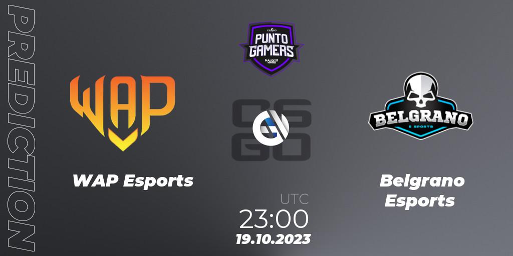 WAP Esports contre Astral Aces Esports : prédiction de match. 19.10.2023 at 23:00. Counter-Strike (CS2), Punto Gamers Cup 2023