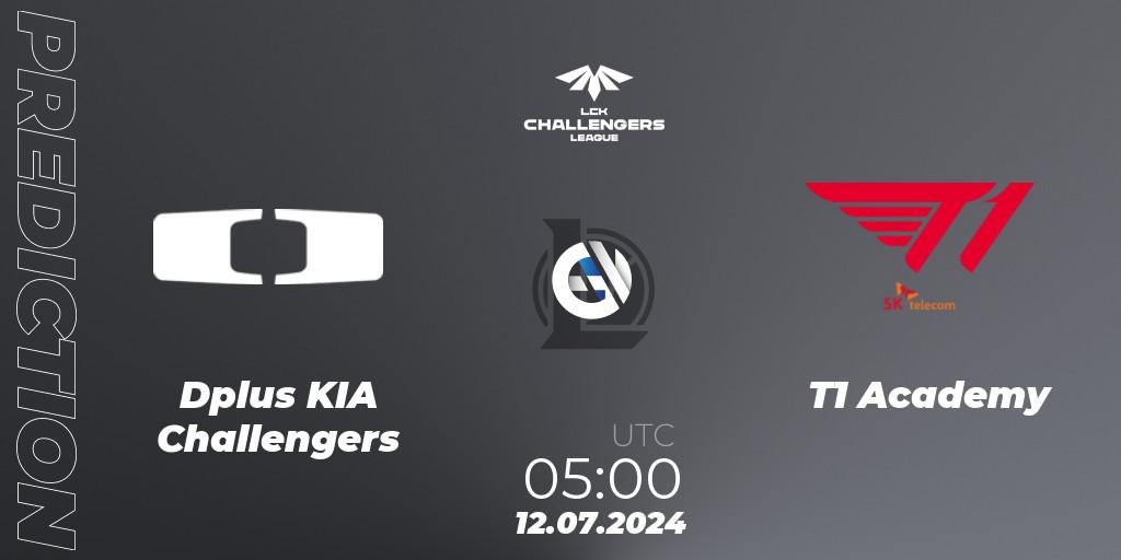 Dplus KIA Challengers contre T1 Academy : prédiction de match. 12.07.2024 at 05:00. LoL, LCK Challengers League 2024 Summer - Group Stage