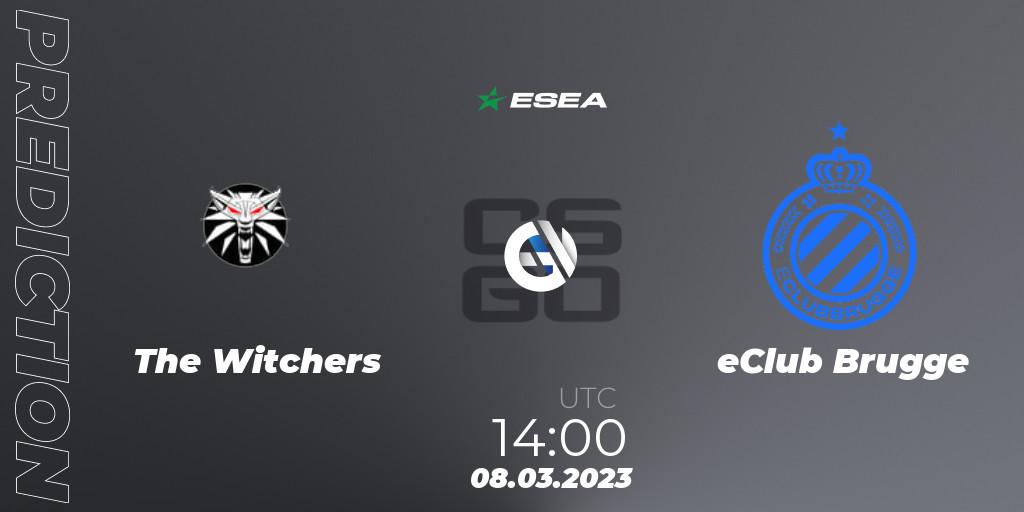 The Witchers contre eClub Brugge : prédiction de match. 08.03.2023 at 14:10. Counter-Strike (CS2), ESEA Season 44: Advanced Division - Europe