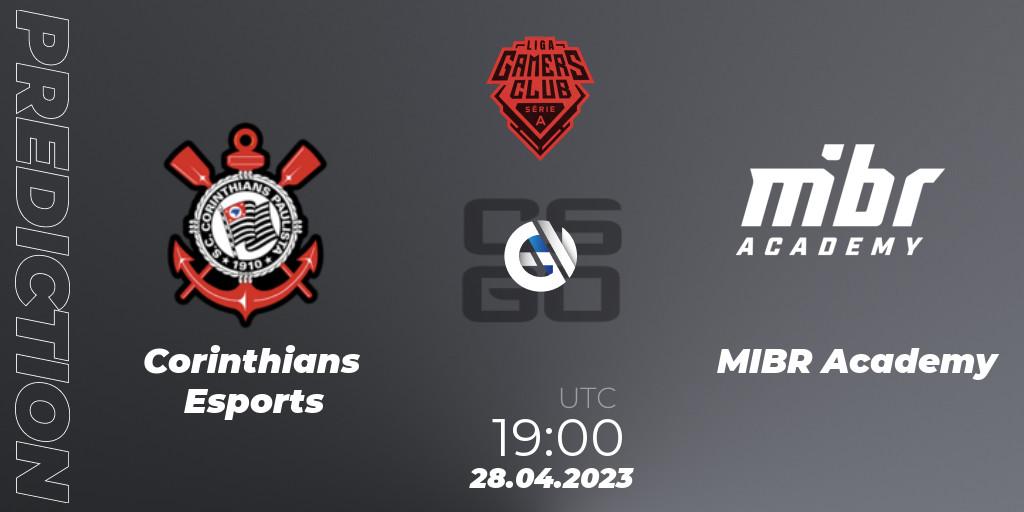 Corinthians Esports contre MIBR Academy : prédiction de match. 28.04.2023 at 19:00. Counter-Strike (CS2), Gamers Club Liga Série A: April 2023