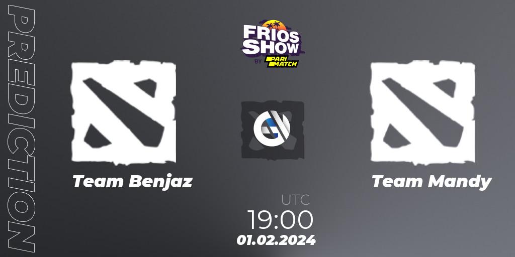 Team Benjaz contre Team Mandy : prédiction de match. 01.02.2024 at 19:00. Dota 2, Frios Show 2