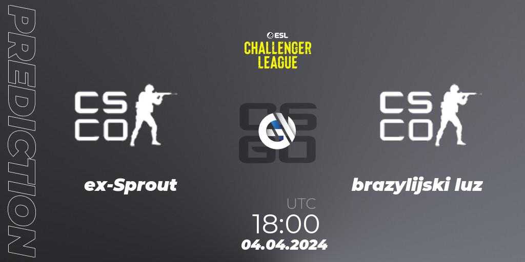 ex-Sprout contre brazylijski luz : prédiction de match. 04.04.24. CS2 (CS:GO), ESL Challenger League Season 47: Europe