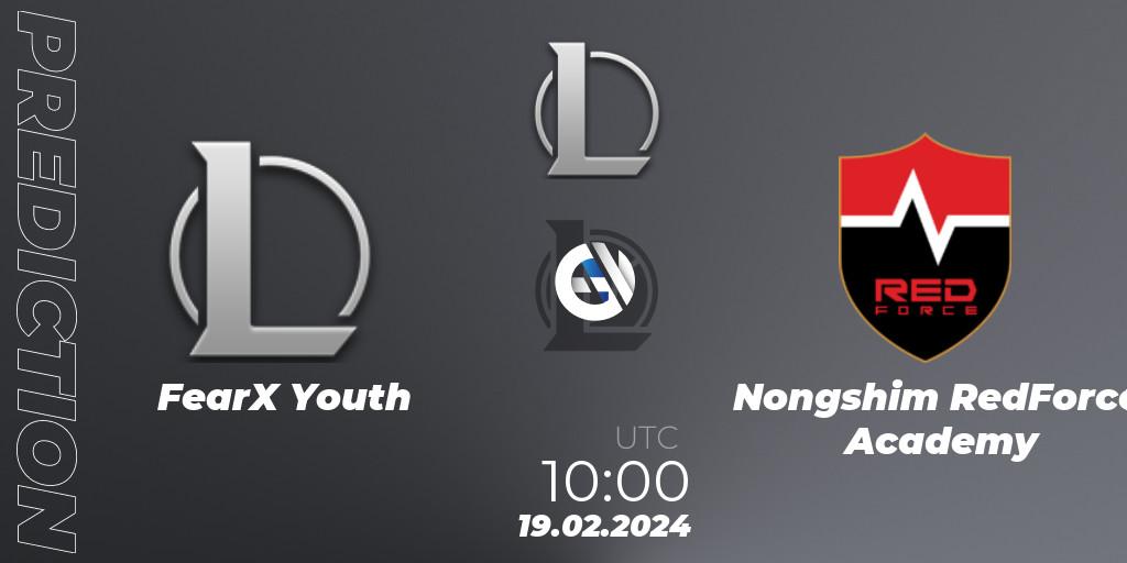 FearX Youth contre Nongshim RedForce Academy : prédiction de match. 19.02.24. LoL, LCK Challengers League 2024 Spring - Group Stage