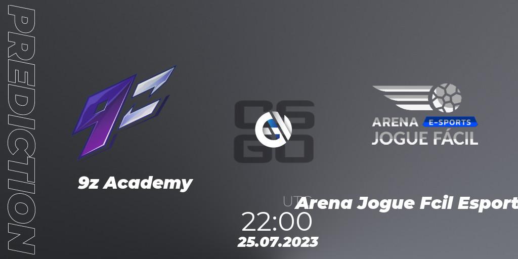 9z Academy contre Arena Jogue Fácil Esports : prédiction de match. 25.07.23. CS2 (CS:GO), Gamers Club Liga Série A: July 2023