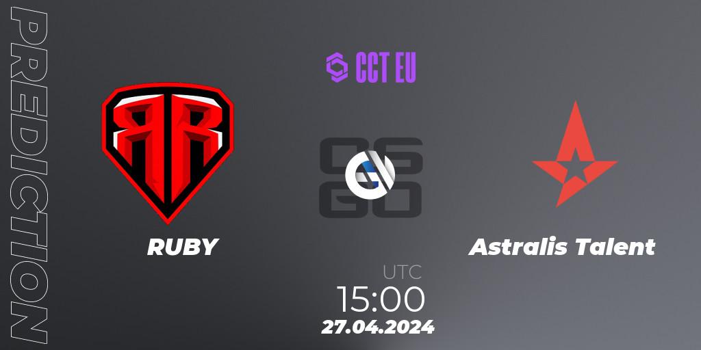 RUBY contre Astralis Talent : prédiction de match. 27.04.24. CS2 (CS:GO), CCT Season 2 Europe Series 2 Closed Qualifier