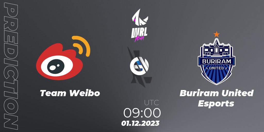 Team Weibo contre Buriram United Esports : prédiction de match. 01.12.23. Wild Rift, WRL Asia 2023 - Season 2 - Regular Season