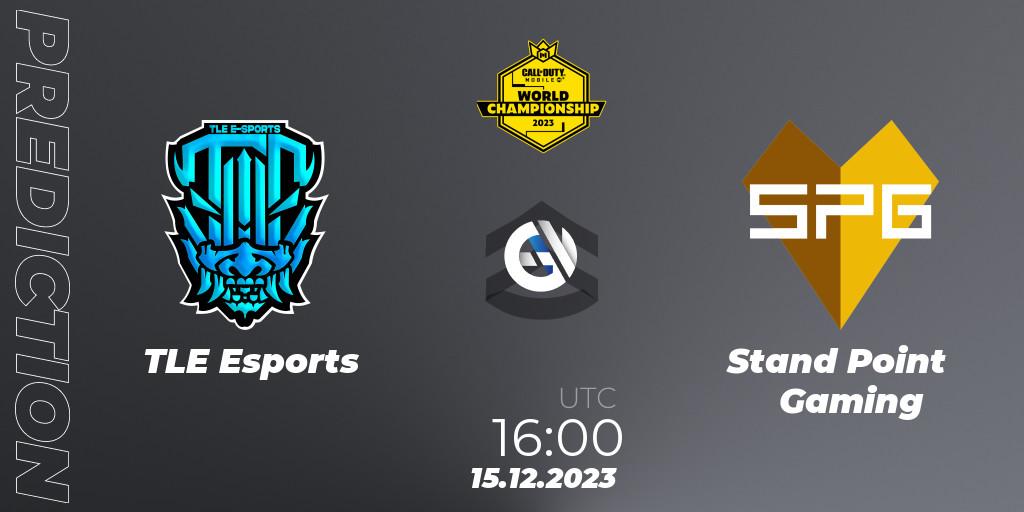 TLE Esports contre Stand Point Gaming : prédiction de match. 15.12.2023 at 15:15. Call of Duty, CODM World Championship 2023