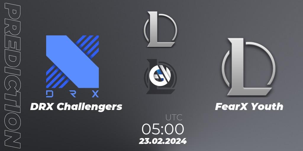 DRX Challengers contre FearX Youth : prédiction de match. 23.02.24. LoL, LCK Challengers League 2024 Spring - Group Stage