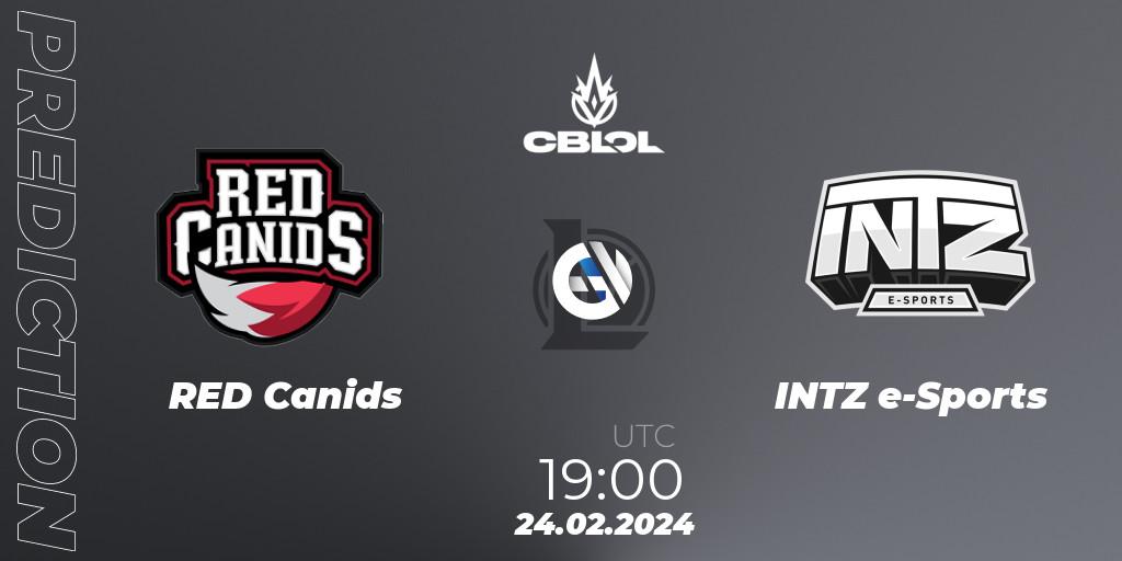 RED Canids contre INTZ e-Sports : prédiction de match. 24.02.24. LoL, CBLOL Split 1 2024 - Group Stage