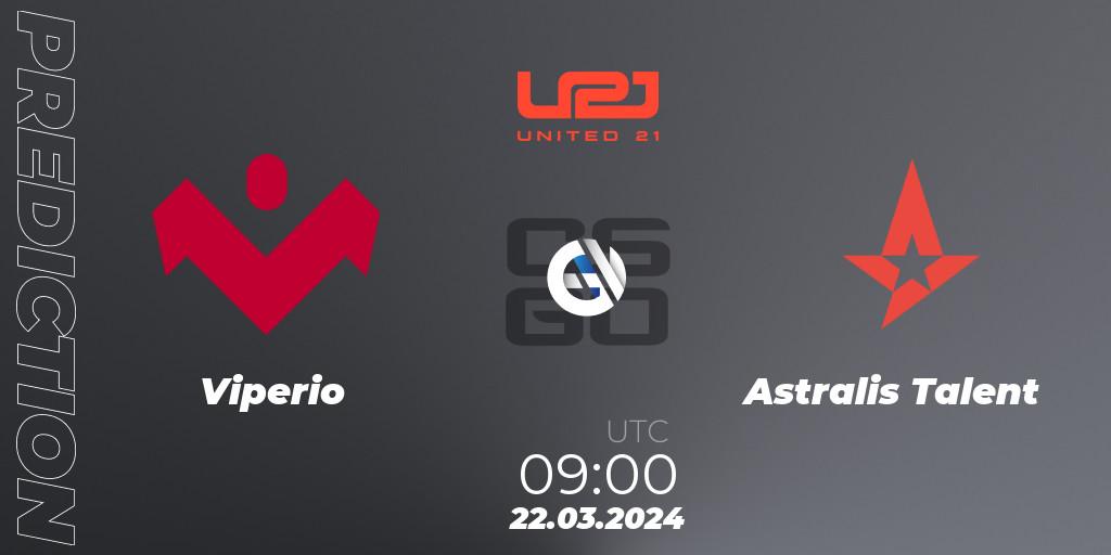 Viperio contre Astralis Talent : prédiction de match. 22.03.24. CS2 (CS:GO), United21 Season 13