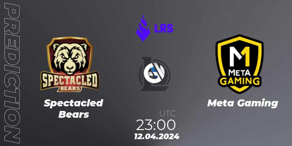 Spectacled Bears contre Meta Gaming : prédiction de match. 12.04.24. LoL, Liga Regional Sur 2024