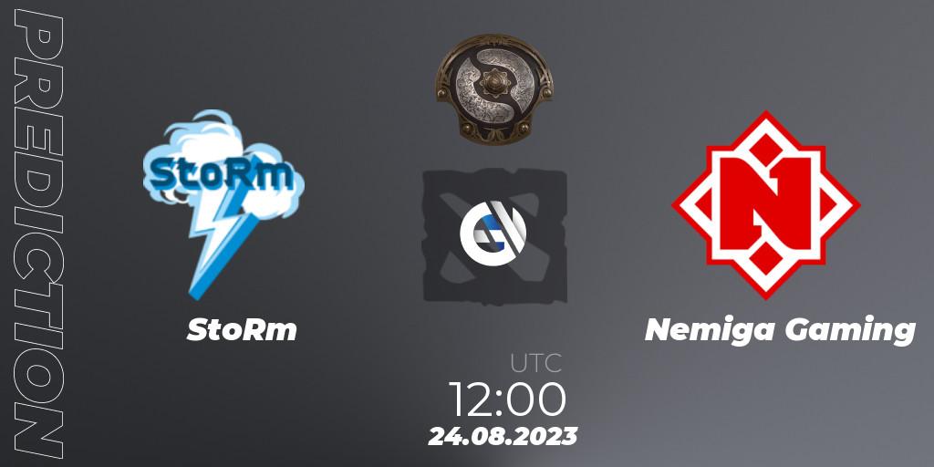 StoRm contre Nemiga Gaming : prédiction de match. 24.08.2023 at 12:07. Dota 2, The International 2023 - Eastern Europe Qualifier