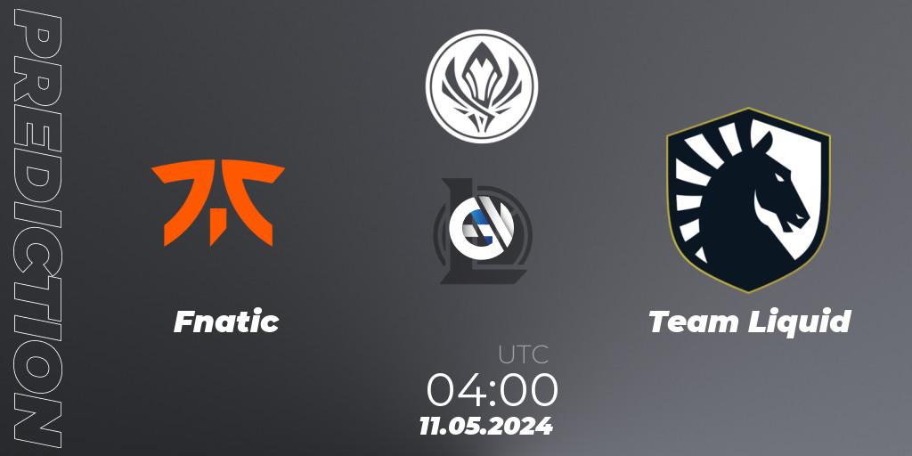 Fnatic contre Team Liquid : prédiction de match. 11.05.24. LoL, Mid Season Invitational 2024 - Bracket Stage