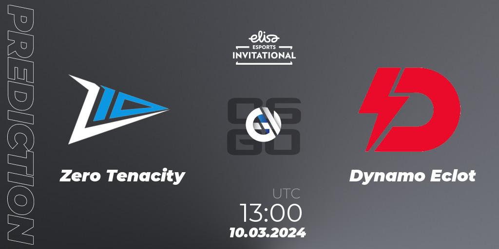 Zero Tenacity contre Dynamo Eclot : prédiction de match. 10.03.24. CS2 (CS:GO), Elisa Invitational Spring 2024 Contenders