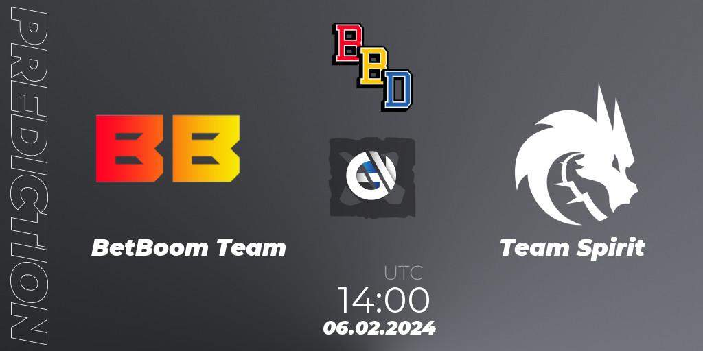 BetBoom Team contre Team Spirit : prédiction de match. 06.02.24. Dota 2, BetBoom Dacha Dubai 2024