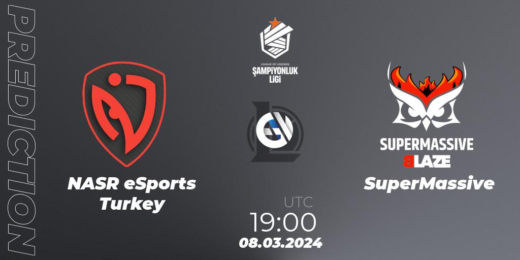 NASR eSports Turkey contre SuperMassive : prédiction de match. 08.03.2024 at 19:00. LoL, TCL Winter 2024
