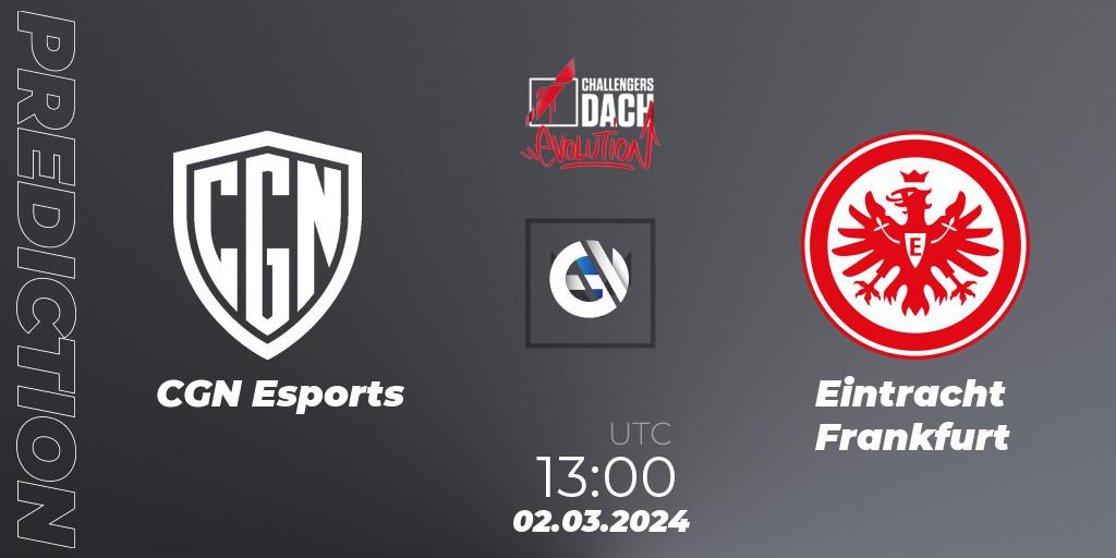CGN Esports contre Eintracht Frankfurt : prédiction de match. 02.03.24. VALORANT, VALORANT Challengers 2024 DACH: Evolution Split 1