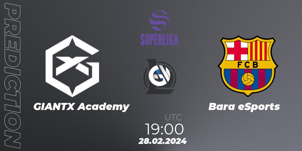 GIANTX Academy contre Barça eSports : prédiction de match. 28.02.24. LoL, Superliga Spring 2024 - Group Stage