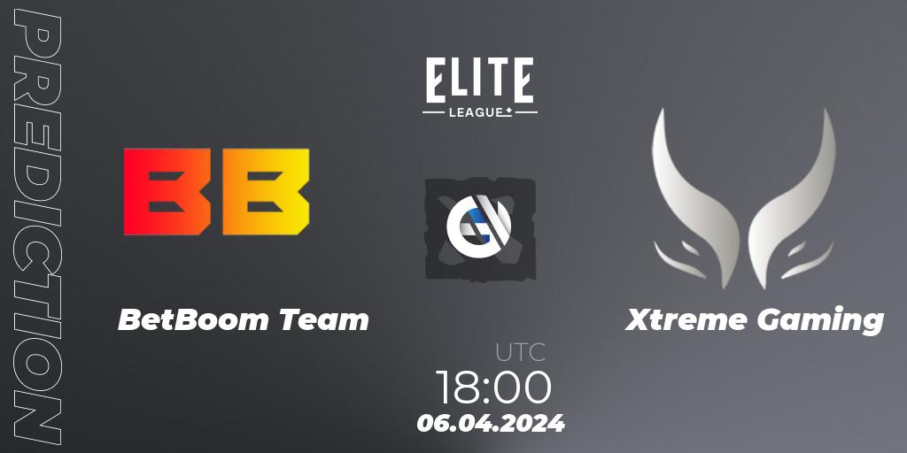BetBoom Team contre Xtreme Gaming : prédiction de match. 06.04.24. Dota 2, Elite League: Round-Robin Stage