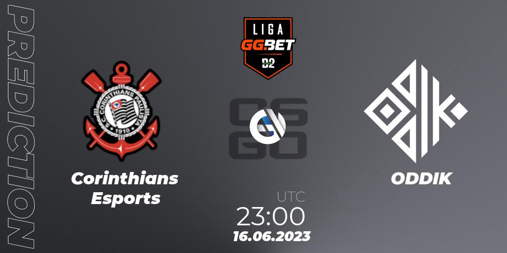 Corinthians Esports contre ODDIK : prédiction de match. 19.06.2023 at 21:00. Counter-Strike (CS2), Dust2 Brasil Liga Season 1