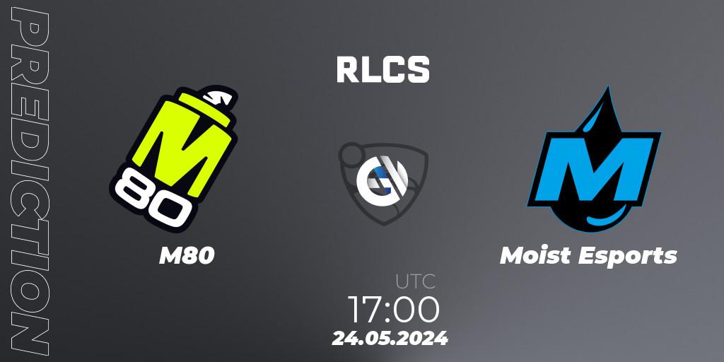 M80 contre Moist Esports : prédiction de match. 24.05.2024 at 17:00. Rocket League, RLCS 2024 - Major 2: NA Open Qualifier 6