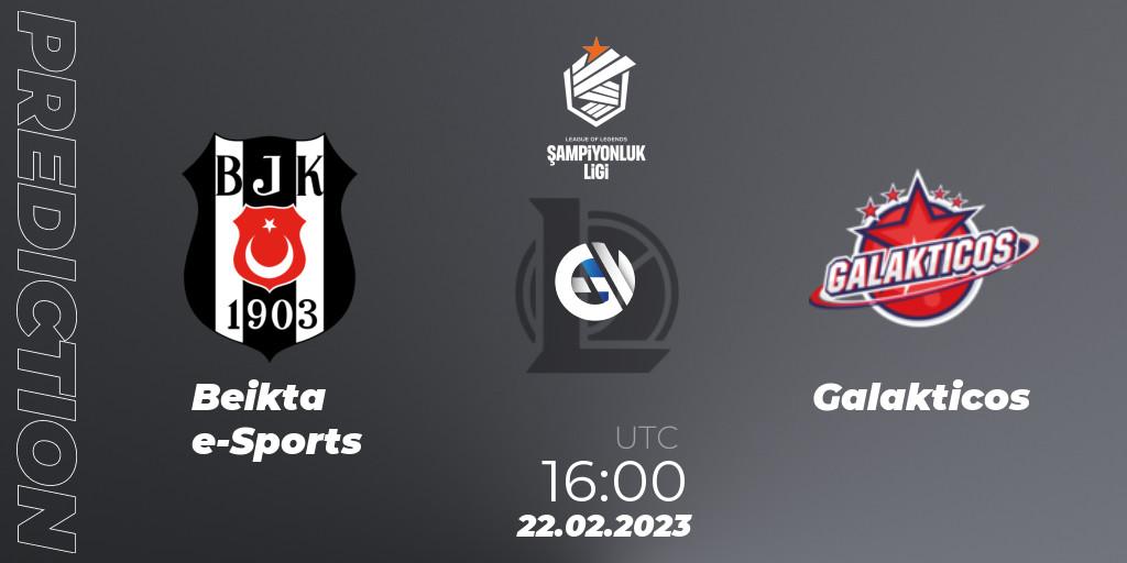 Beşiktaş e-Sports contre Galakticos : prédiction de match. 22.02.2023 at 16:00. LoL, TCL Winter 2023 - Group Stage