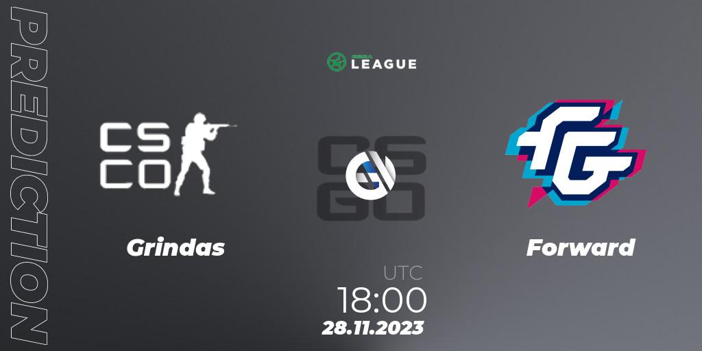 Grindas contre Forward : prédiction de match. 28.11.23. CS2 (CS:GO), ESEA Season 47: Advanced Division - Europe