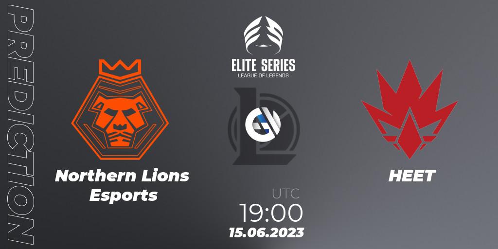 Northern Lions Esports contre HEET : prédiction de match. 15.06.2023 at 19:00. LoL, Elite Series Summer 2023