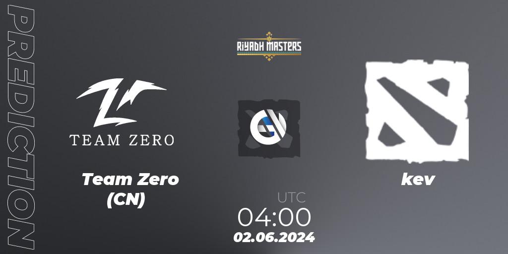 Team Zero (CN) contre kev : prédiction de match. 02.06.2024 at 04:00. Dota 2, Riyadh Masters 2024: China Closed Qualifier