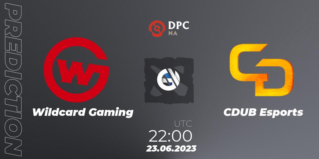 Wildcard Gaming contre CDUB Esports : prédiction de match. 23.06.23. Dota 2, DPC 2023 Tour 3: NA Division II (Lower)
