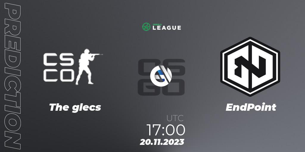 The glecs contre EndPoint : prédiction de match. 20.11.2023 at 17:00. Counter-Strike (CS2), ESEA Season 47: Advanced Division - Europe