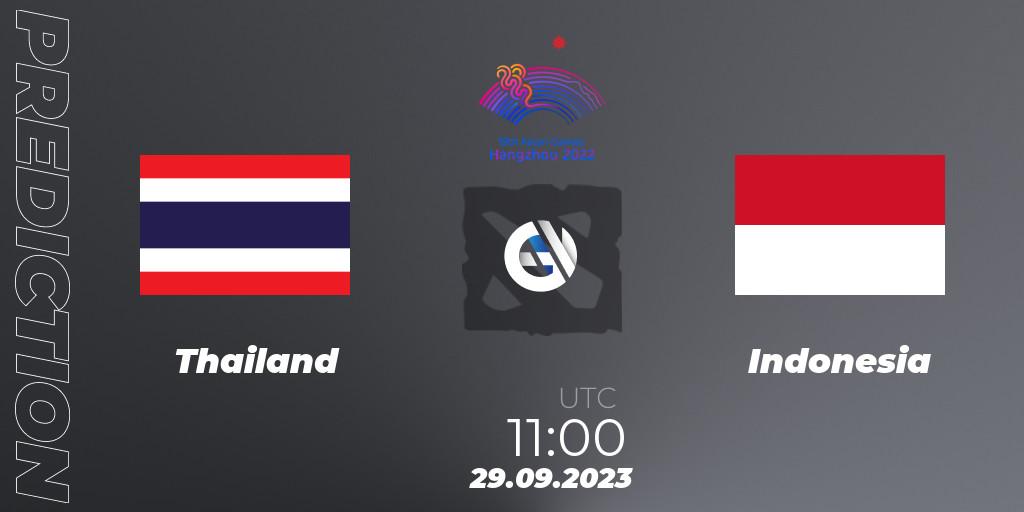 Thailand contre Indonesia : prédiction de match. 29.09.2023 at 11:00. Dota 2, 2022 Asian Games