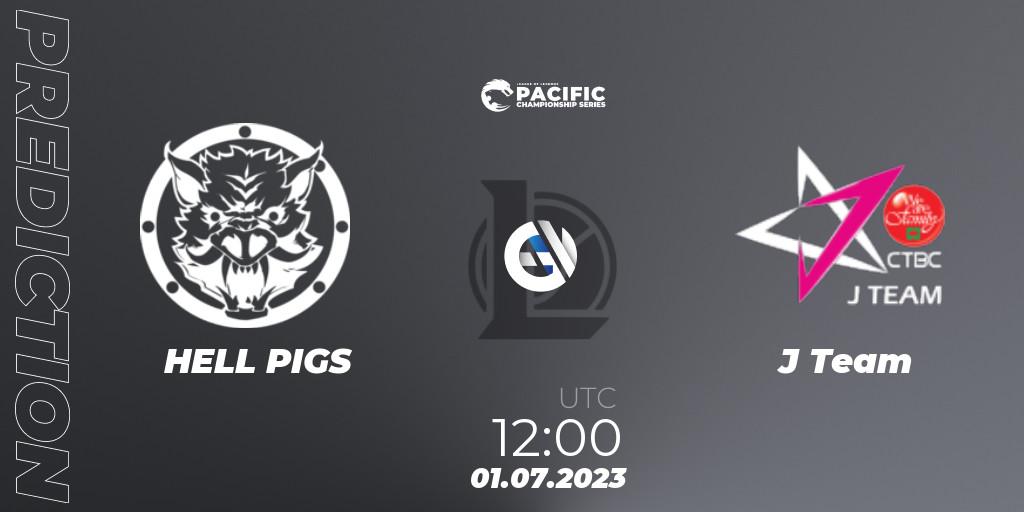 HELL PIGS contre J Team : prédiction de match. 01.07.2023 at 12:30. LoL, PACIFIC Championship series Group Stage