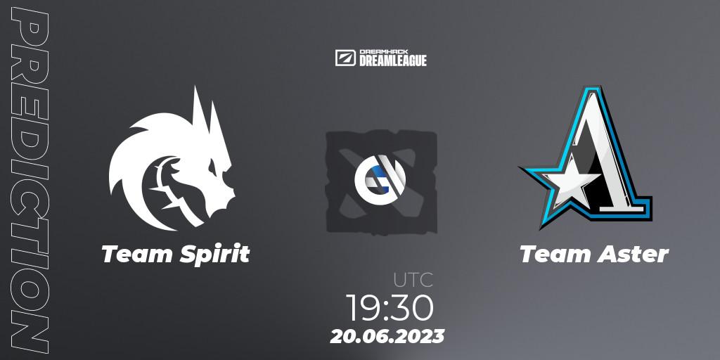 Team Spirit contre Team Aster : prédiction de match. 20.06.2023 at 19:47. Dota 2, DreamLeague Season 20 - Group Stage 2