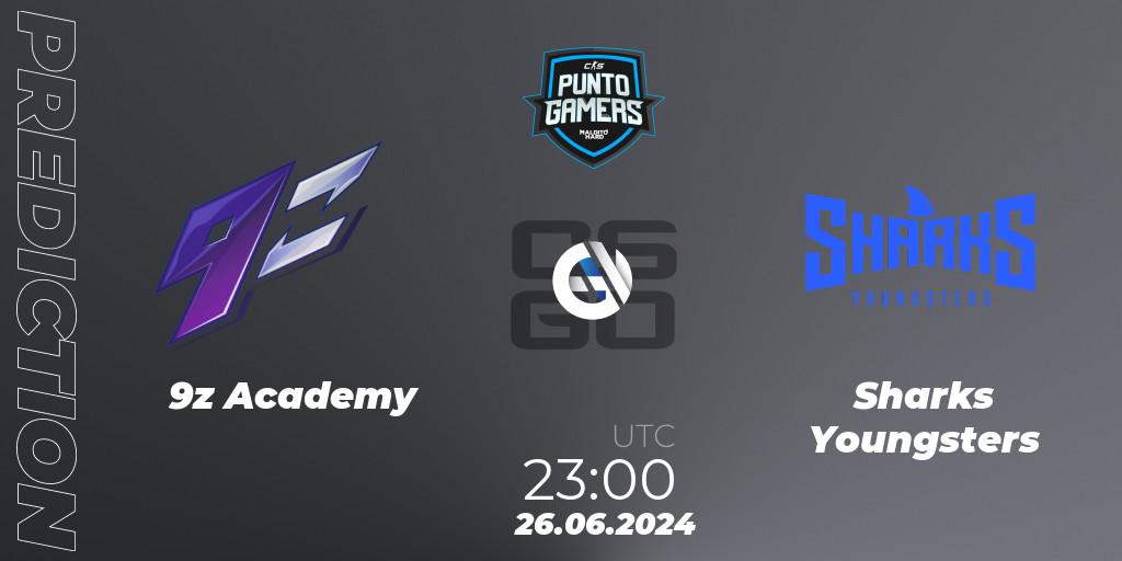 9z Academy contre Sharks Youngsters : prédiction de match. 27.06.2024 at 23:00. Counter-Strike (CS2), Punto Gamers Cup 2024