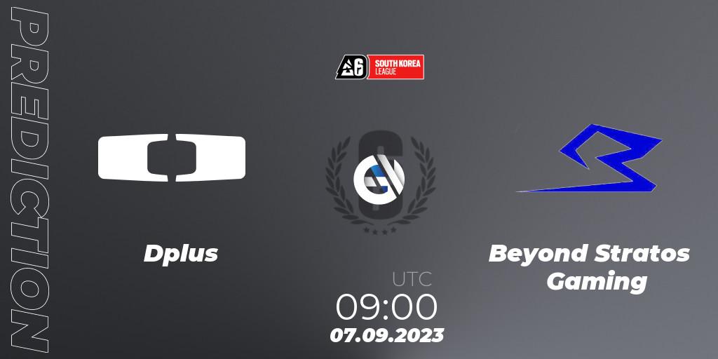 Dplus contre Beyond Stratos Gaming : prédiction de match. 07.09.2023 at 09:00. Rainbow Six, South Korea League 2023 - Stage 2