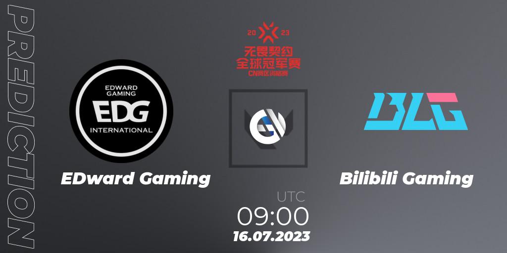 EDward Gaming contre Bilibili Gaming : prédiction de match. 16.07.23. VALORANT, VALORANT Champions Tour 2023: China Qualifier