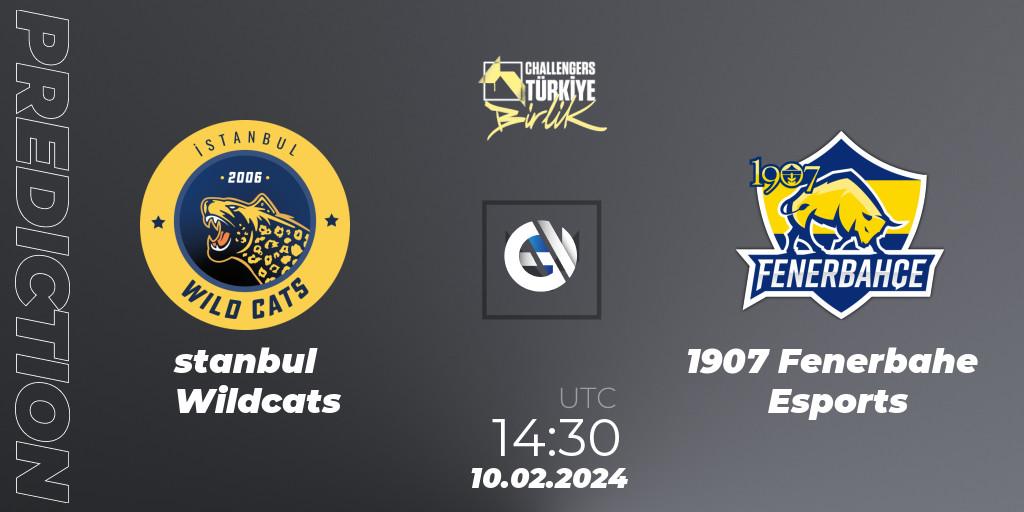 İstanbul Wildcats contre 1907 Fenerbahçe Esports : prédiction de match. 10.02.24. VALORANT, VALORANT Challengers 2024 Turkey: Birlik Split 1
