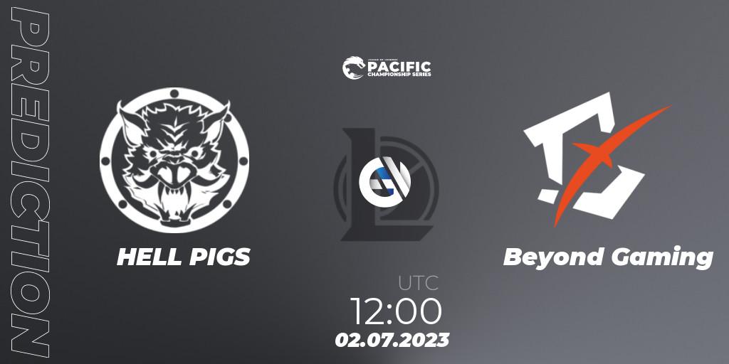 HELL PIGS contre Beyond Gaming : prédiction de match. 02.07.2023 at 12:00. LoL, PACIFIC Championship series Group Stage