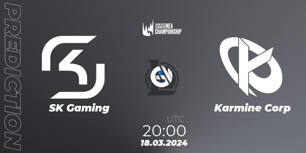 SK Gaming contre Karmine Corp : prédiction de match. 18.03.24. LoL, LEC Spring 2024 - Regular Season