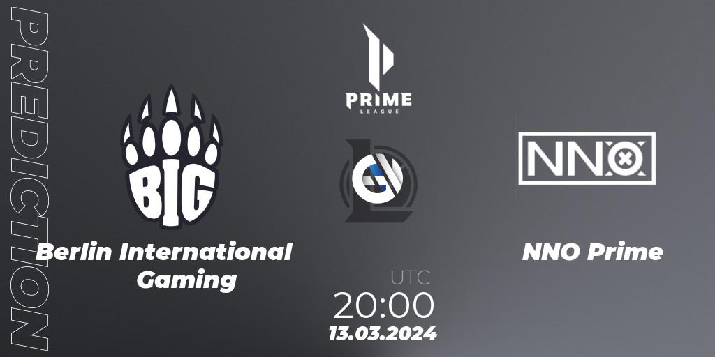Berlin International Gaming contre NNO Prime : prédiction de match. 13.03.24. LoL, Prime League Spring 2024 - Group Stage
