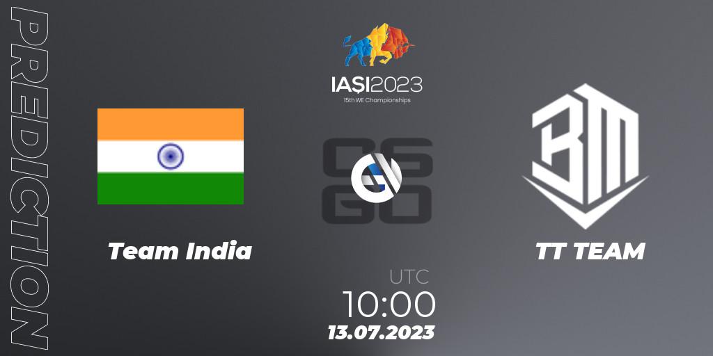 Team India contre TRAFFIC Tashkent : prédiction de match. 13.07.2023 at 10:00. Counter-Strike (CS2), IESF Asian Championship 2023