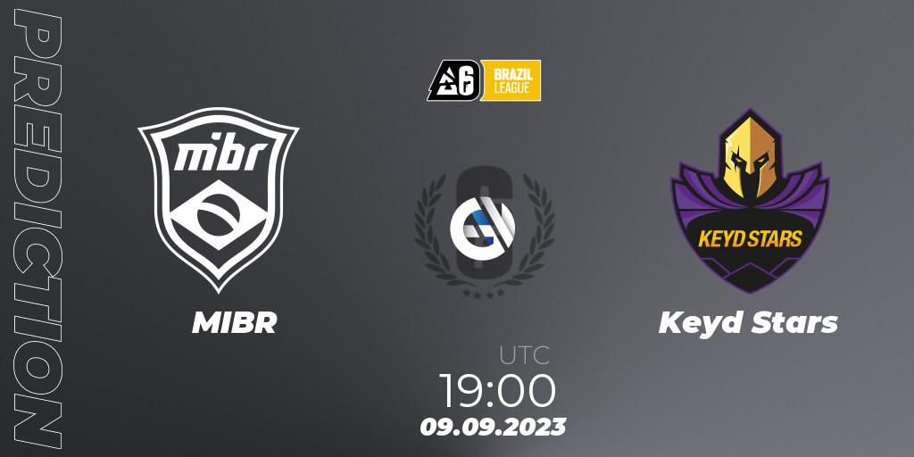 MIBR contre Keyd Stars : prédiction de match. 09.09.2023 at 19:00. Rainbow Six, Brazil League 2023 - Stage 2