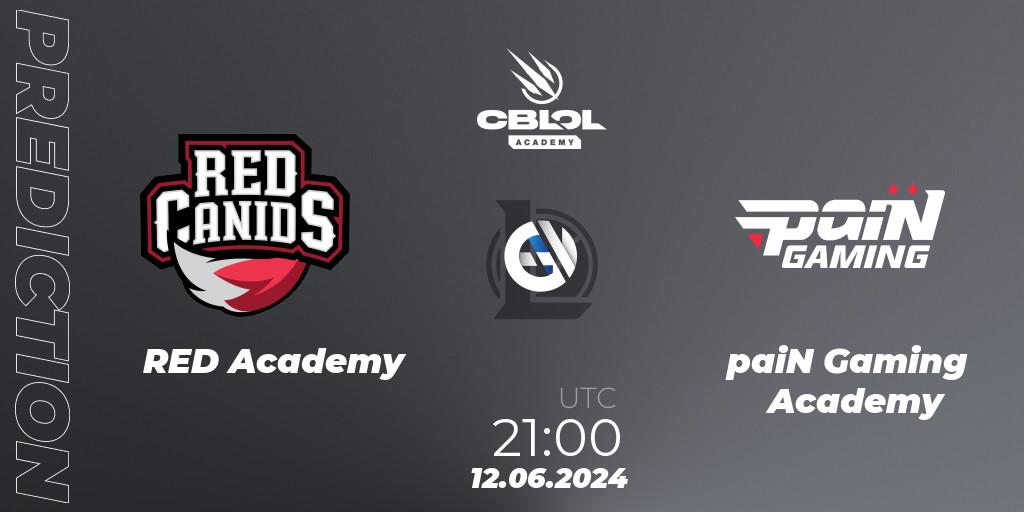 RED Academy contre paiN Gaming Academy : prédiction de match. 12.06.2024 at 21:00. LoL, CBLOL Academy 2024
