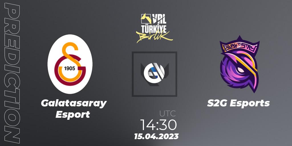 Galatasaray Esport contre S2G Esports : prédiction de match. 15.04.2023 at 15:15. VALORANT, VALORANT Challengers 2023: Turkey Split 2 - Regular Season