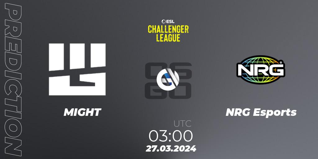 MIGHT contre NRG Esports : prédiction de match. 27.03.24. CS2 (CS:GO), ESL Challenger League Season 47: North America