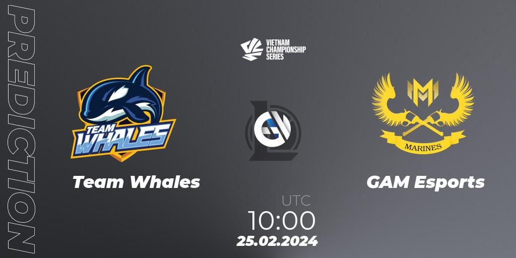 Team Whales contre GAM Esports : prédiction de match. 25.02.24. LoL, VCS Dawn 2024 - Group Stage