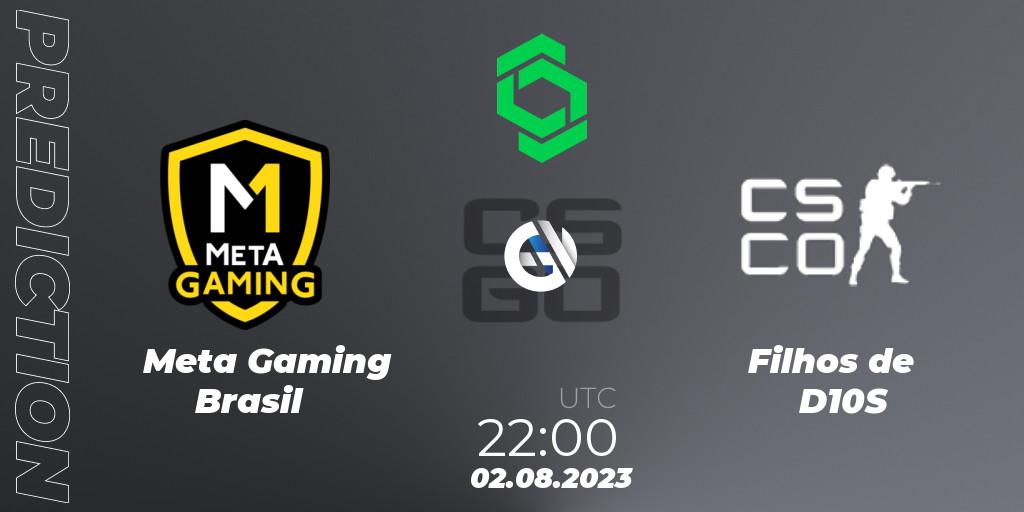 Meta Gaming Brasil contre Filhos de D10S : prédiction de match. 02.08.2023 at 22:00. Counter-Strike (CS2), CCT South America Series #9